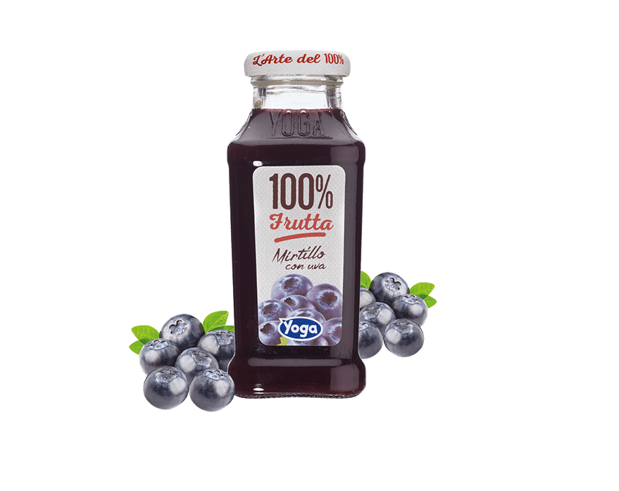 Succo di frutta Yoga senza zuccheri aggiunti 100% Mirtillo