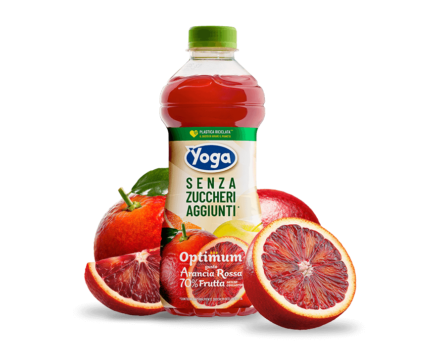 Yoga Optimum Arancia Rossa 70% Frutta | Bottiglia PET da 1L