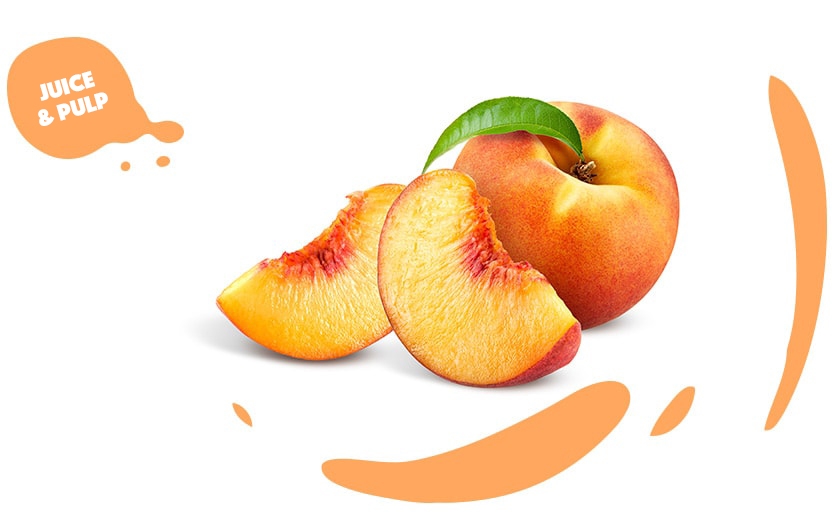 peach juice and pulp